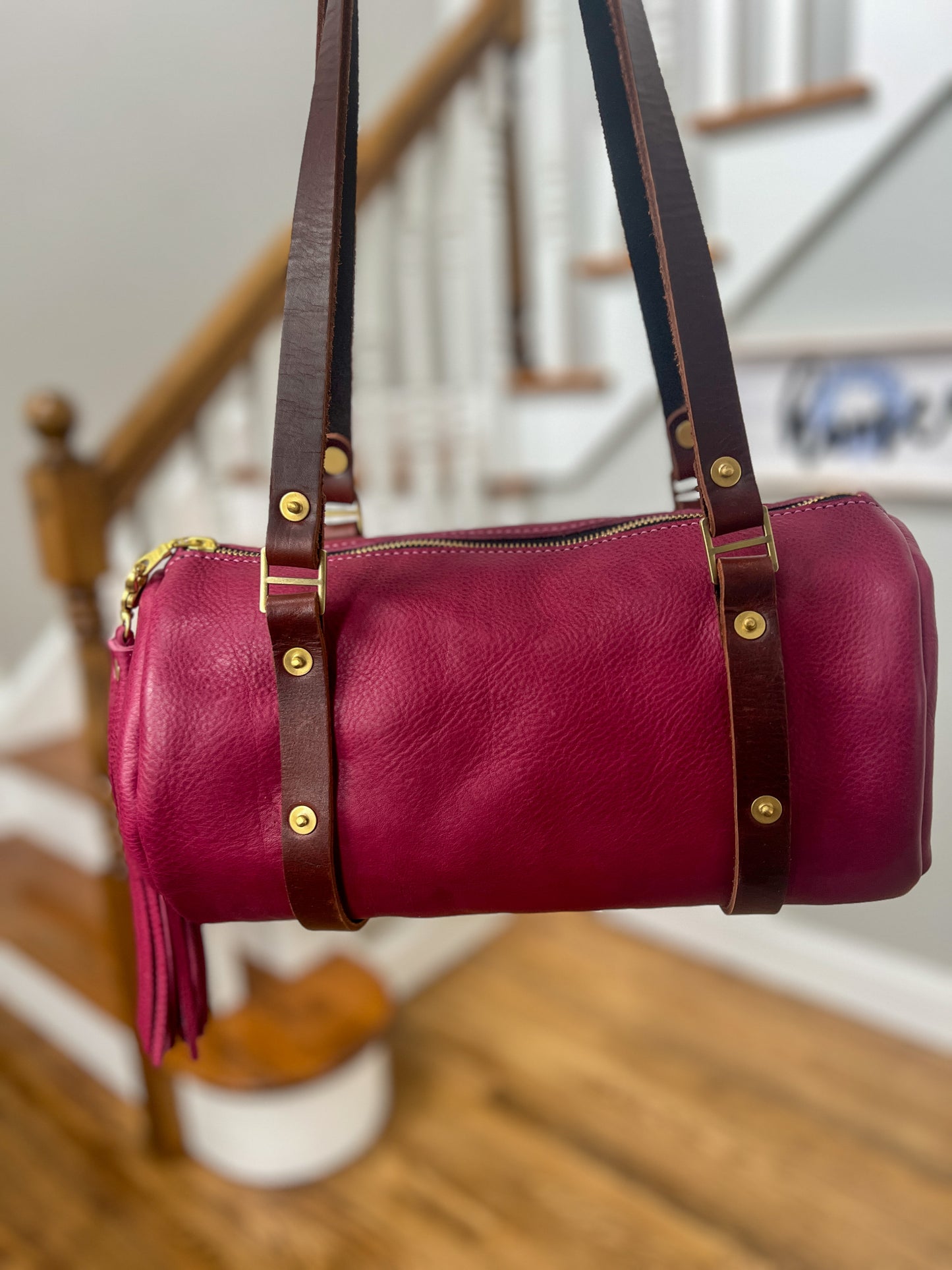 Bren Barrel in Vachetta Lilac