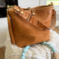 Hobo Bucket in Italian Honey Saffron Vegetable Tan w/Candy Strap