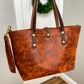 East-West Tote in Full Grain Hot Coals Leather