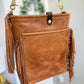 Western Bennett Bucket in Horween Natural Derby w/fringe