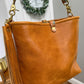 Hobo Bucket in Italian Honey Saffron Vegetable Tan w/Candy Strap
