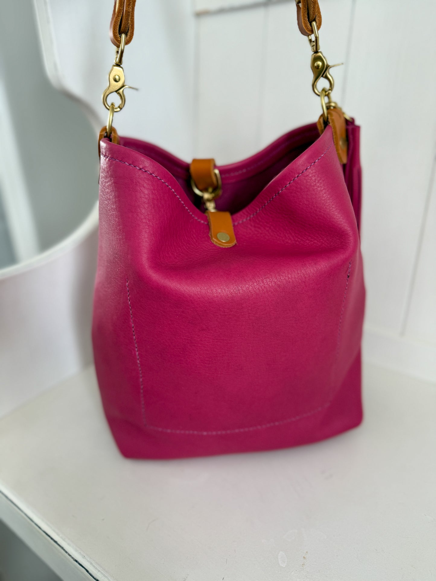 Bennett Bucket in Horween Dearborn Lilla