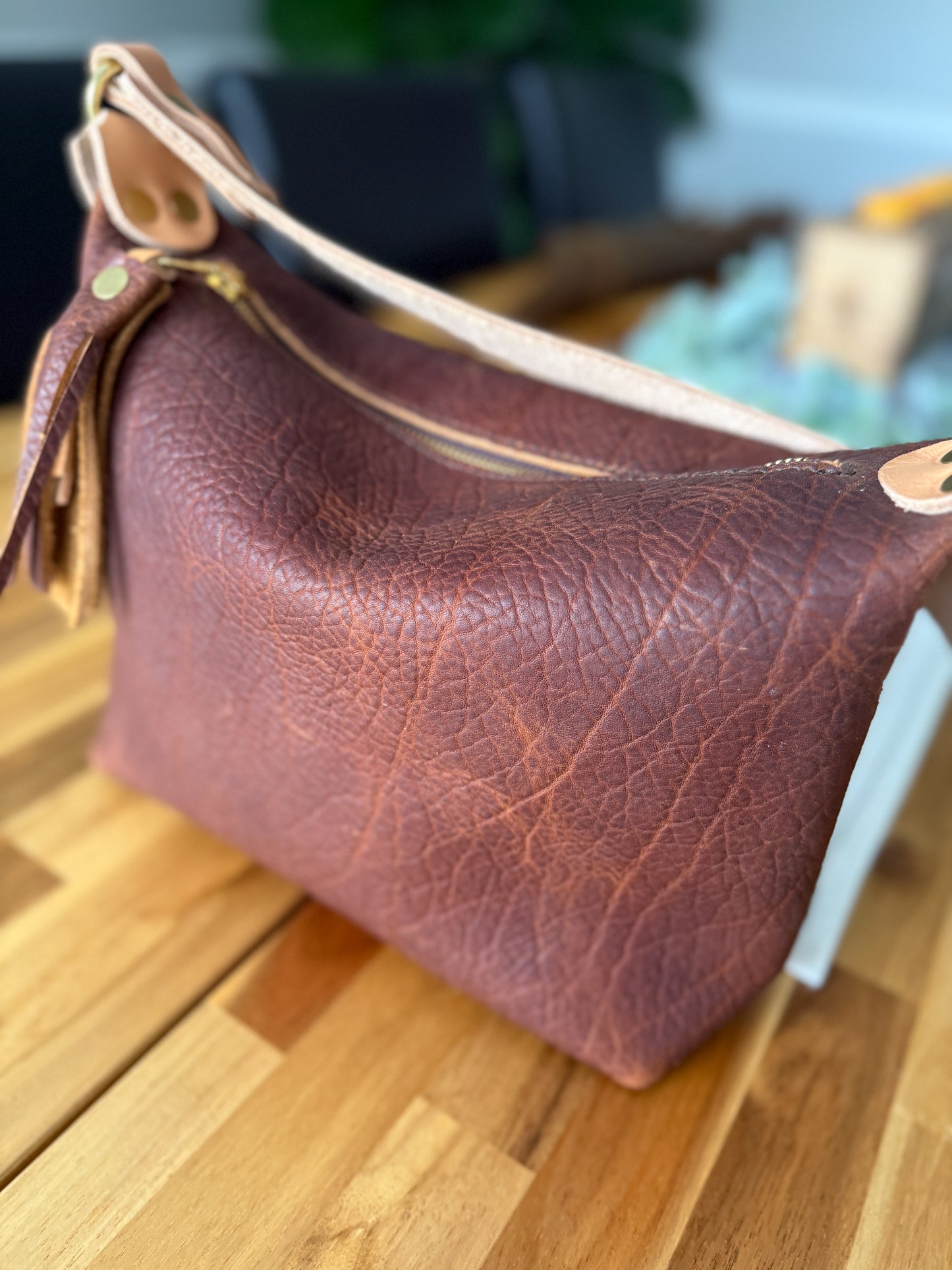 NEW Heidi Hobo Sling in Maple Cherry Shrunken Bison