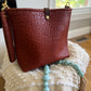 Hobo Bucket in Chestnut Full Grain Bison Leather