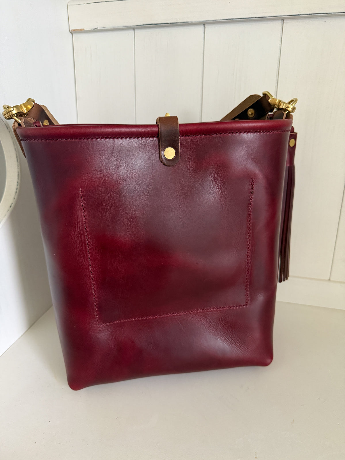 Bennett Bucket in Burgundy Chromexcel Horween