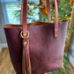 Classic Tote in Cherry Mahogany Full Grain Bison