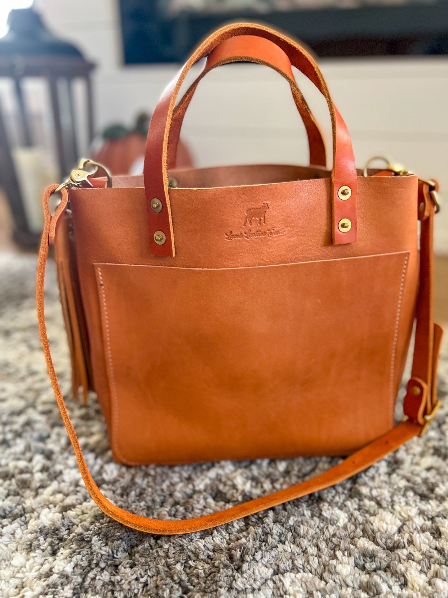 Medium Brookie Tote in Premium Saddle