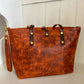 East-West Tote in Full Grain Hot Coals Leather