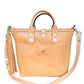 Brookie Medium Crossbody Tote in Natural Italian Full Grain Vegetable Tanned Leather