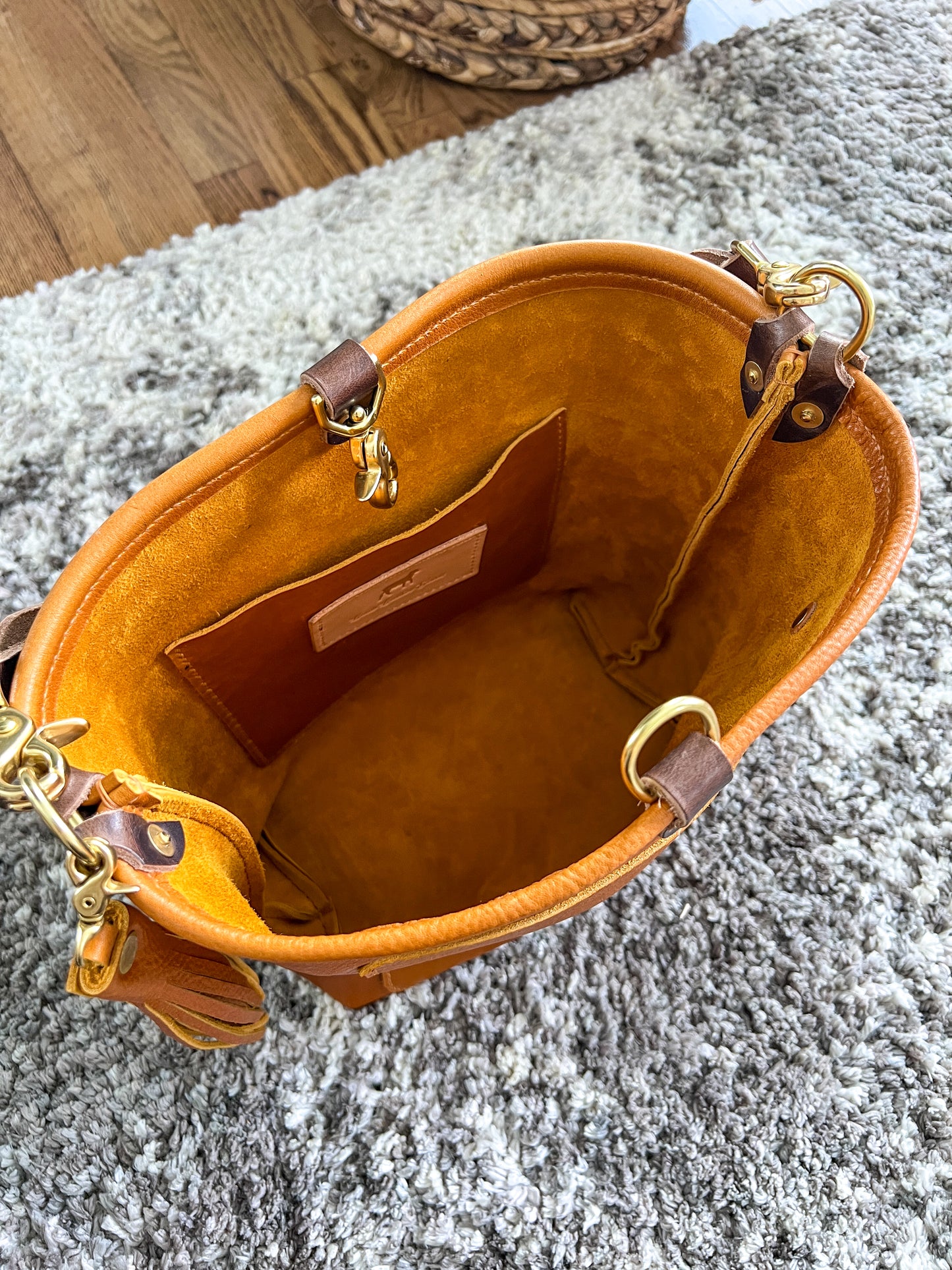 Bennett Bucket in Golden Honey Full Grain Leather