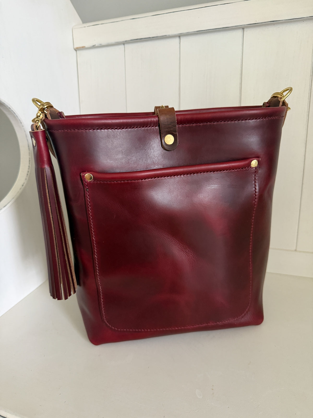 Bennett Bucket in Burgundy Chromexcel Horween