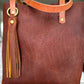 Classic Tote in Cherry Mahogany Full Grain Bison