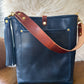 Bennett Bucket in Horween Cobalt Full Grain Leather