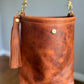Braxton Bucket in Horween Natural Derby