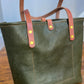 Classic Tote in Olive Italian Vachetta