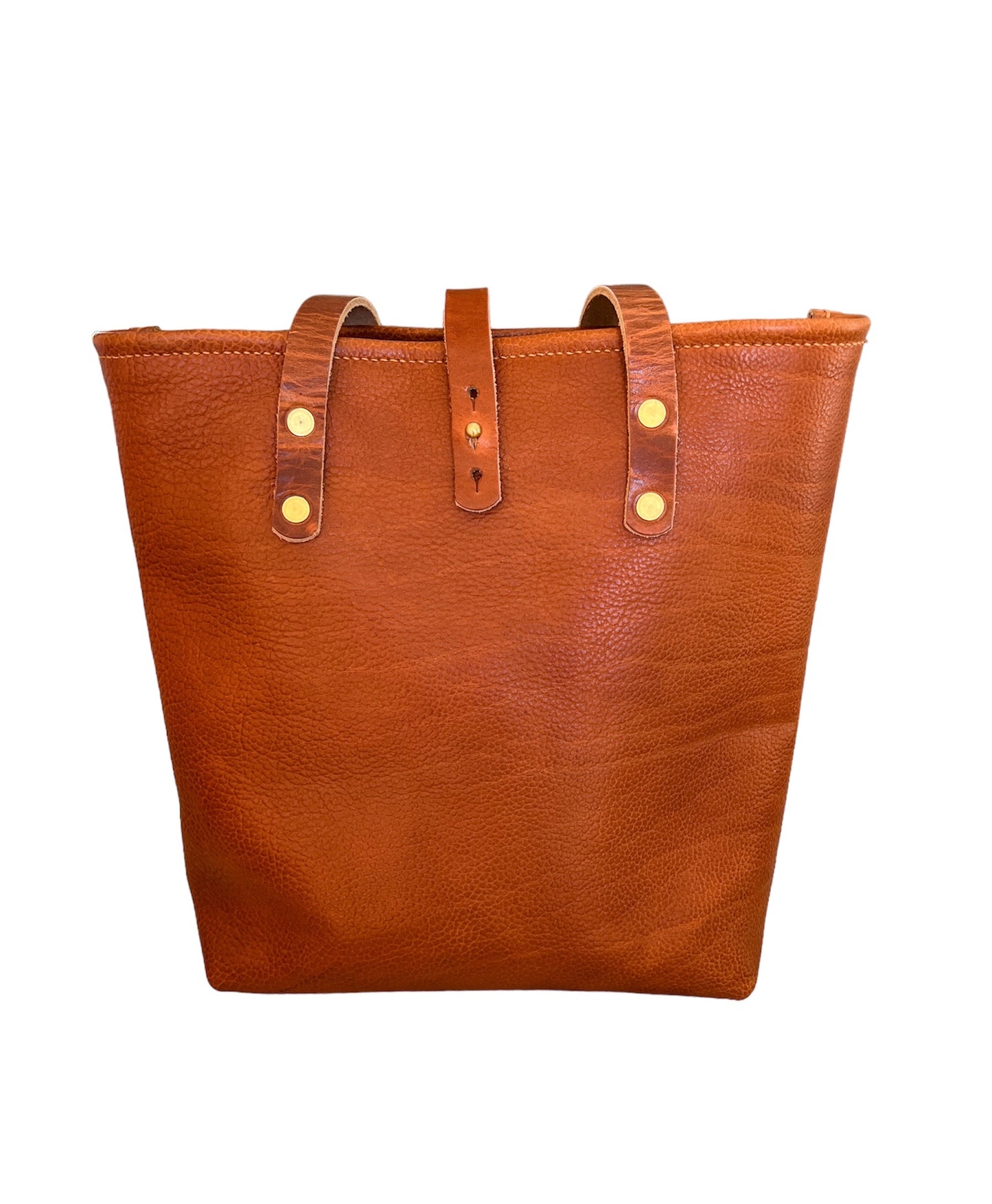 Tall Tote in Horween Montana Cognac