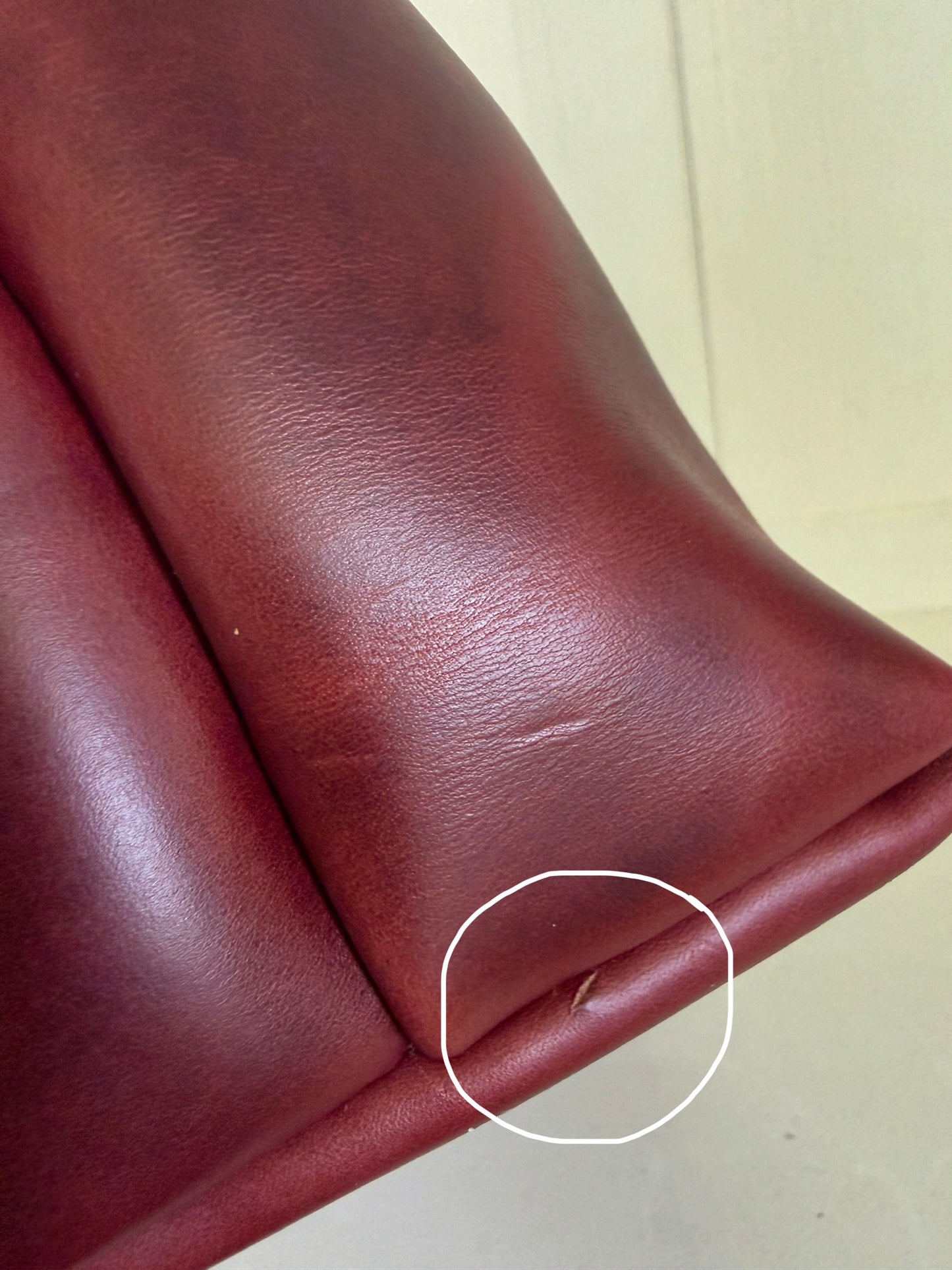*See Description* Bennett “shorty” Bucket in Burgundy Chromexcel Horween