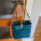 Bennett “shorty” Bucket in Turquoise Vachetta