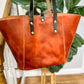 Large Shopper Tote in Horween English Tan Derby Leather