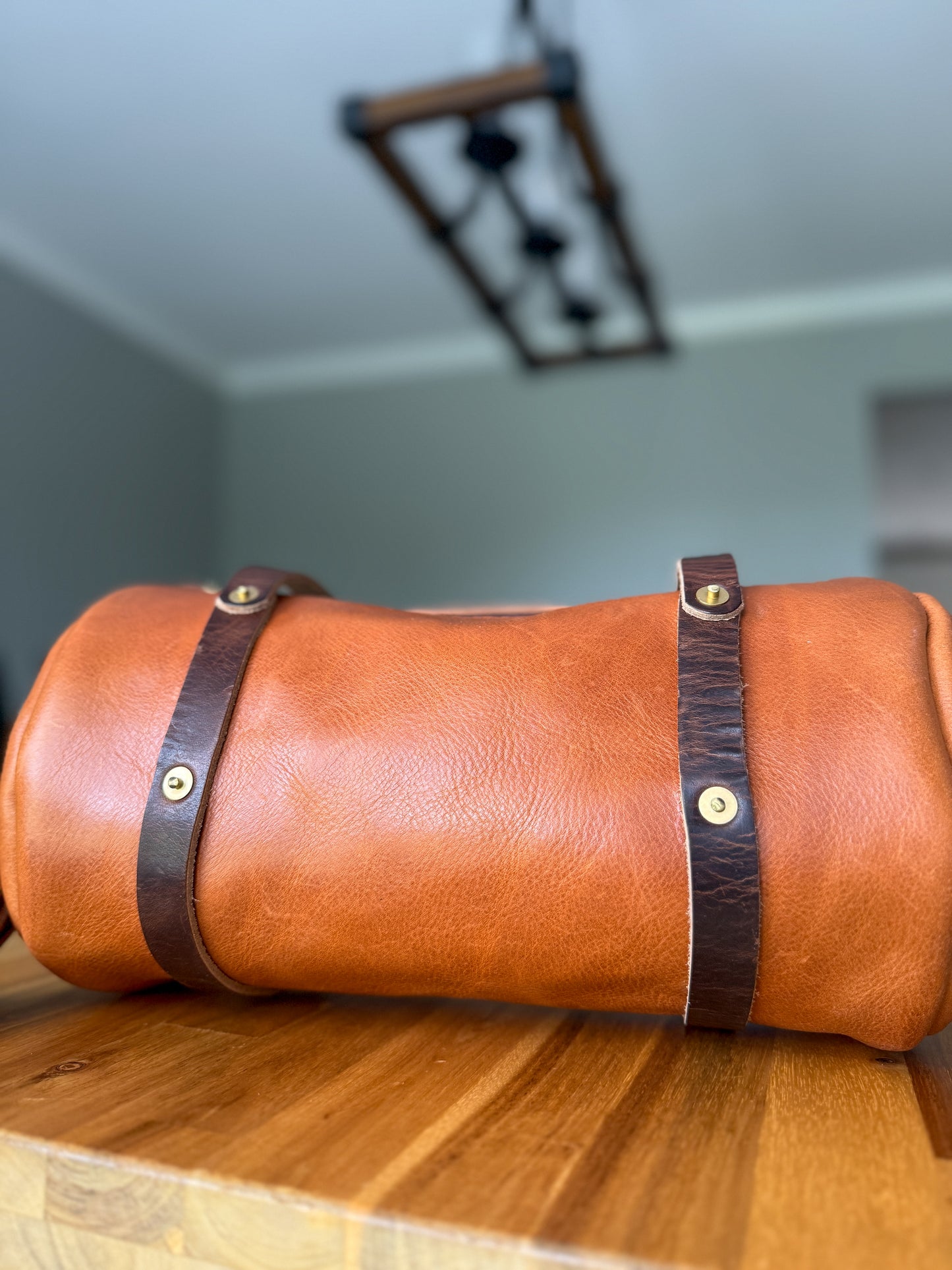 Bren Barrel in Toffee Vegetable Tanned Leather
