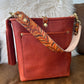 Bennett Bucket in Brick Bison Full Grain Leather w/Candy Strap