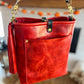 Bennett Bucket in Chili Pepper Full Grain Leather