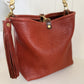 Hobo Bucket in Chestnut Full Grain Bison Leather