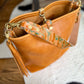 Hobo Bucket in Italian Honey Saffron Vegetable Tan w/Candy Strap
