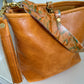 Hobo Bucket in Italian Honey Saffron Vegetable Tan w/Candy Strap