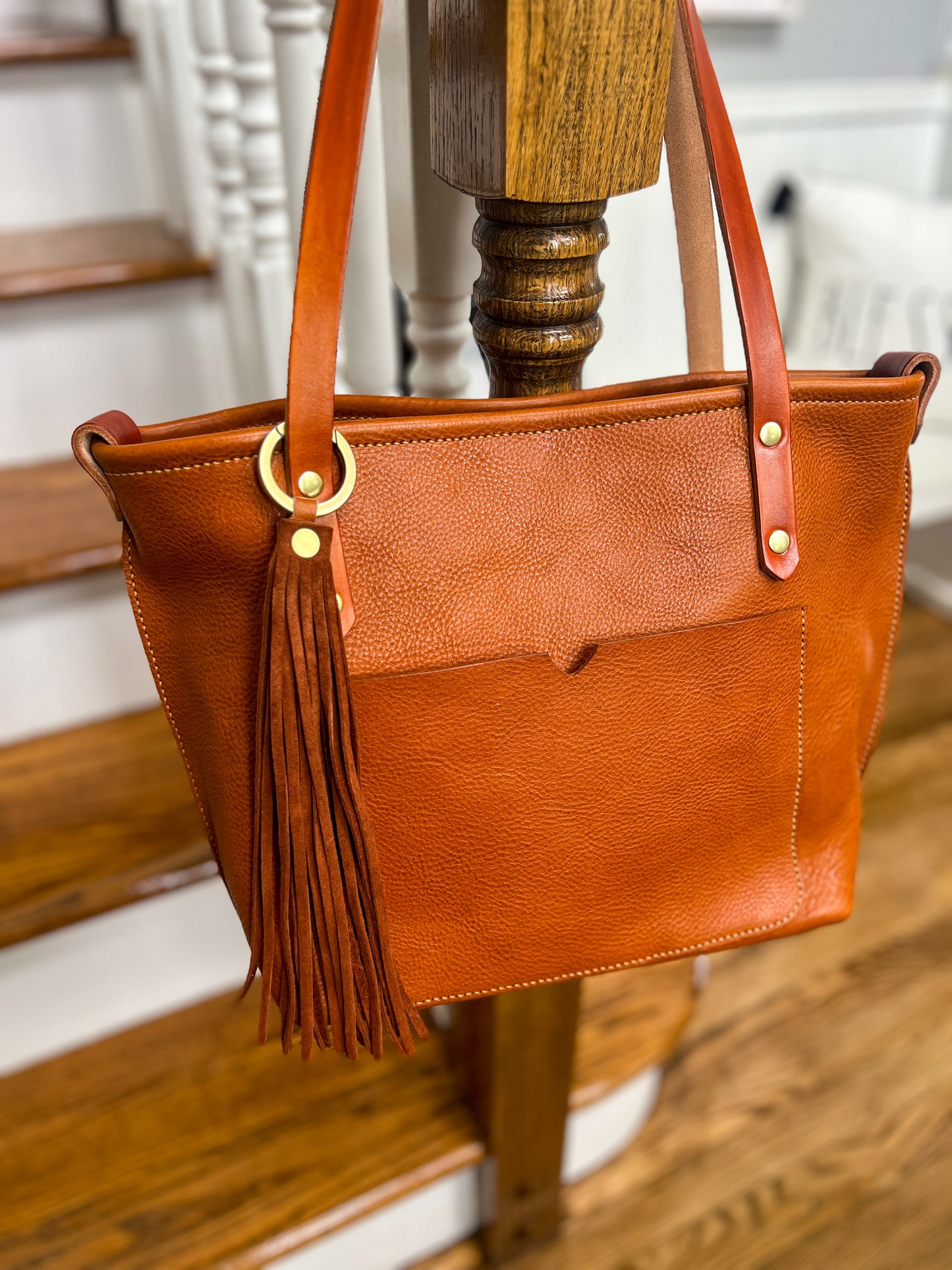 Carryall Tote in Ginger Vachetta