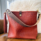 Hobo Bucket in Chestnut Full Grain Bison Leather