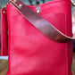 Bennett Bucket in Ruby Vachetta