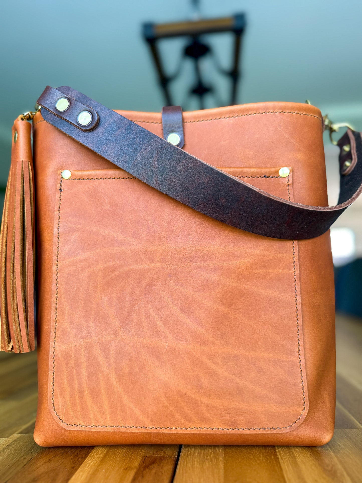 Bennett Bucket in Tawny Full Grain Leather