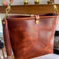 Hobo Bucket in Horween Brown Nut Dublin w/Candy Strap