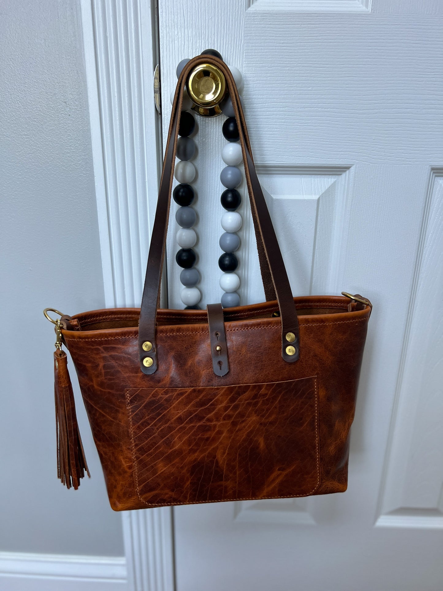 East-West Tote in Maple Glazed Bison