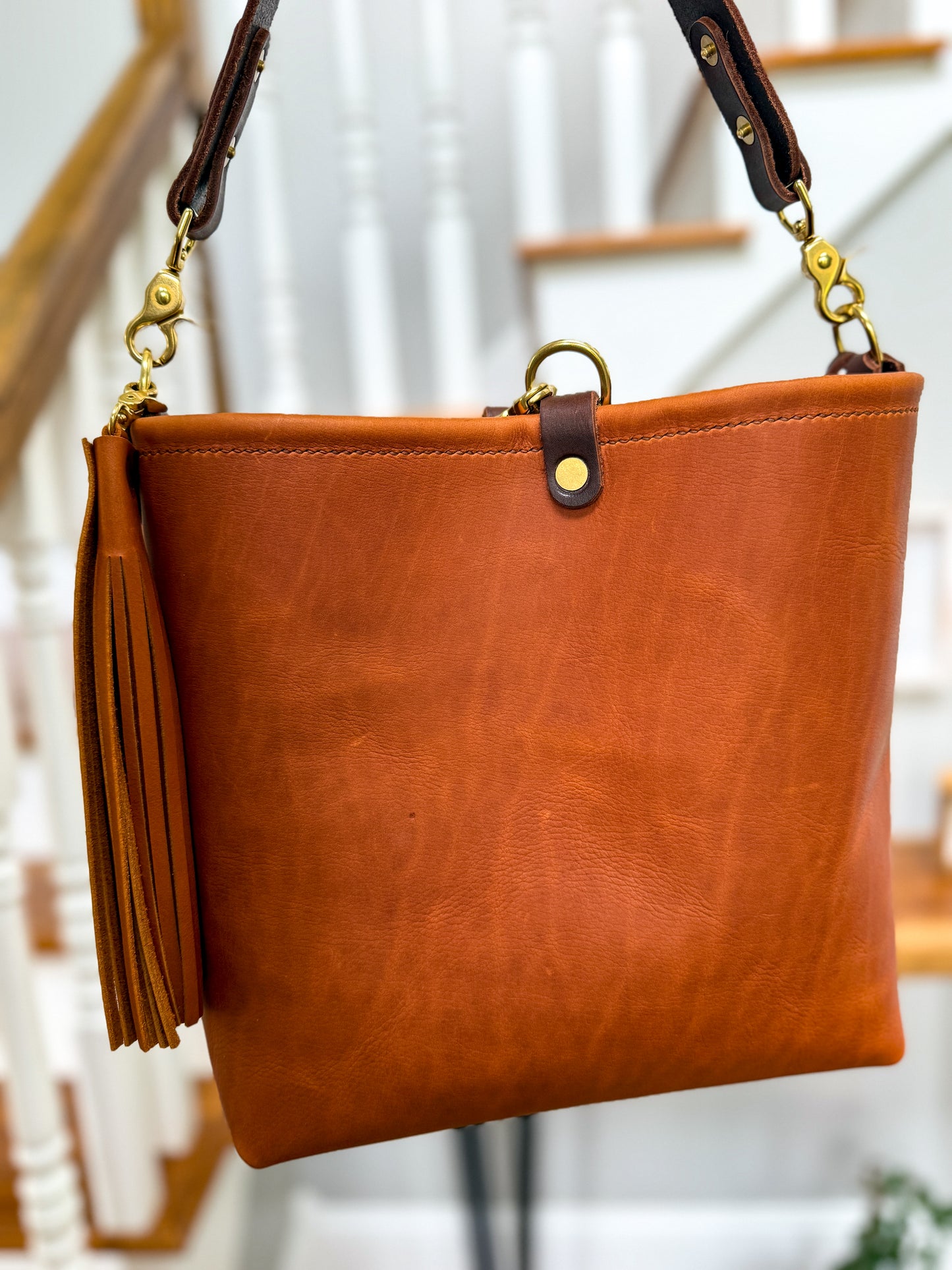 Bennett Bucket in Tawny Full Grain Leather