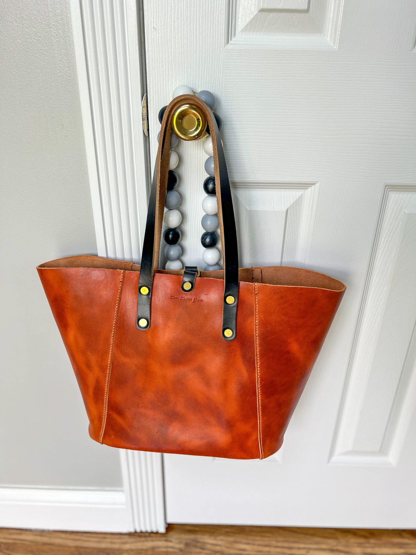 Large Shopper Tote in Horween English Tan Derby Leather