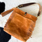 Western Bennett Bucket in Horween Natural Derby w/fringe