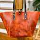 Large Shopper Tote in Horween English Tan Derby Leather