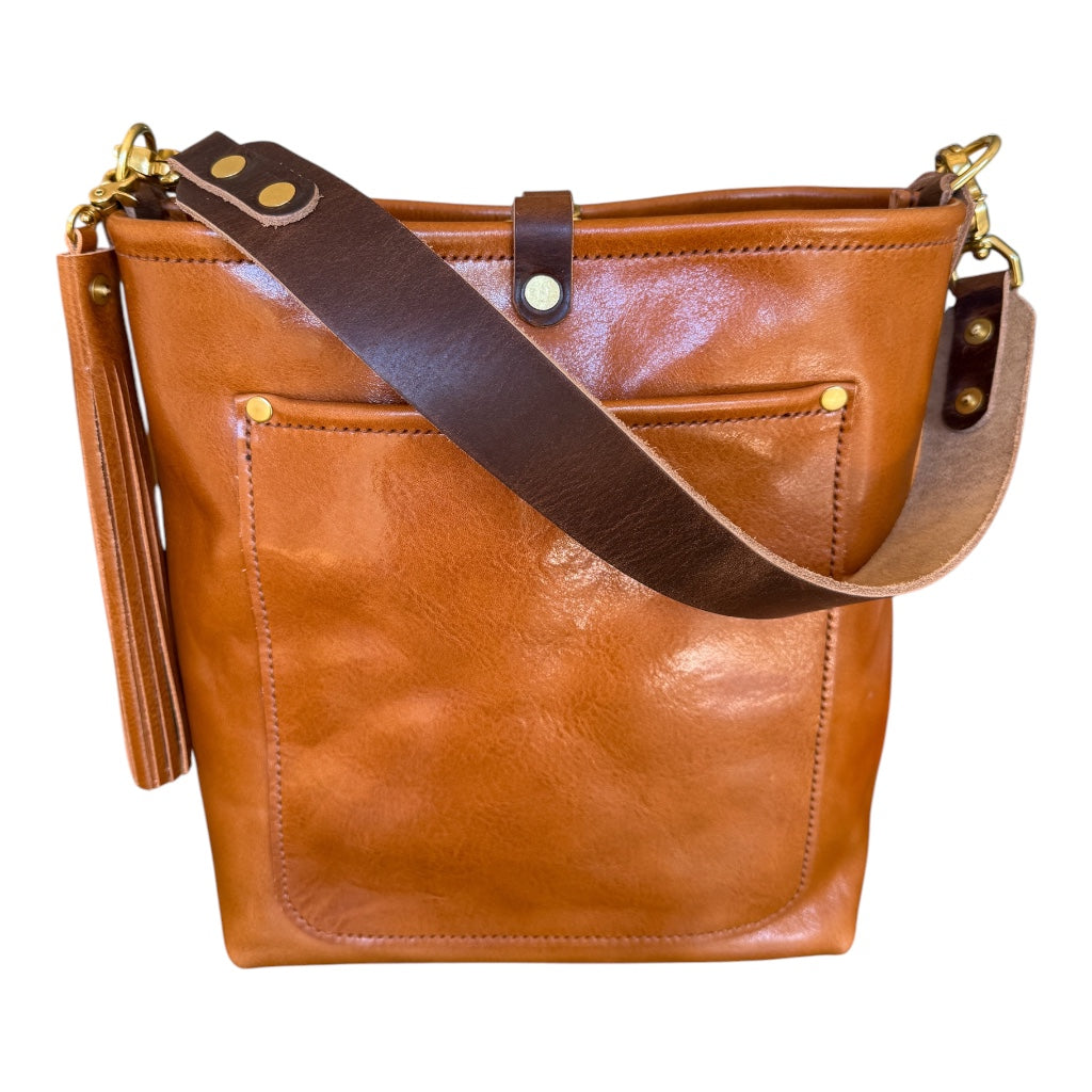 Bennett Bucket in Miel Cuoio Italian Leather