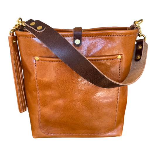 Bennett Bucket in Miel Cuoio Italian Leather