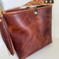Hobo Bucket in Horween Brown Nut Dublin w/Candy Strap