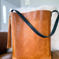 Bennett Bucket in Italian Honey Saffron Vegetable Tanned Leather