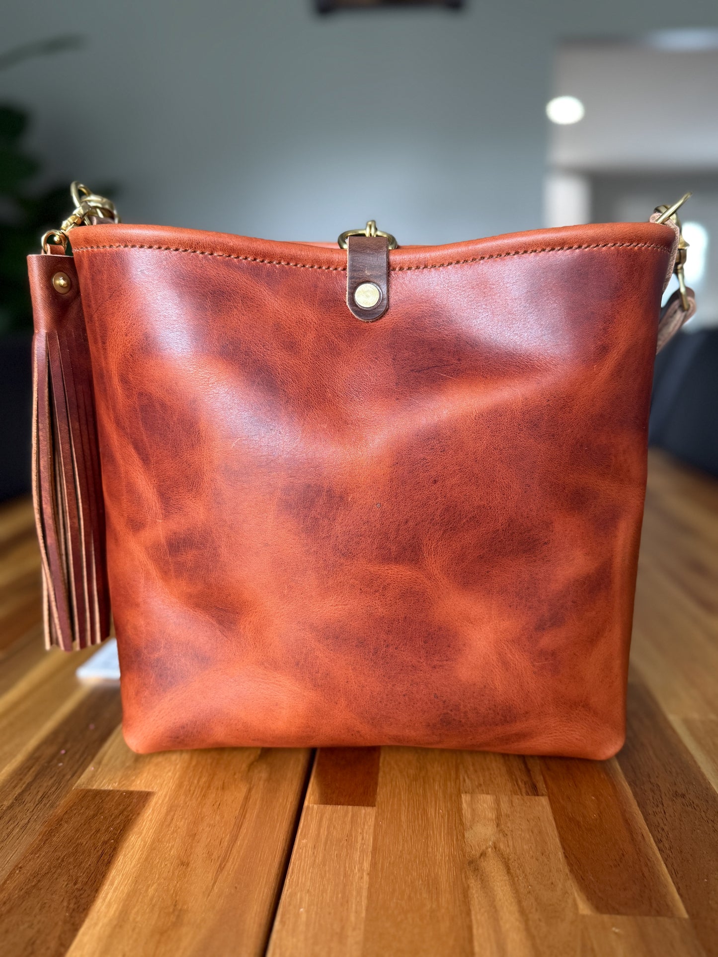 Hobo Bucket in Horween English Tan