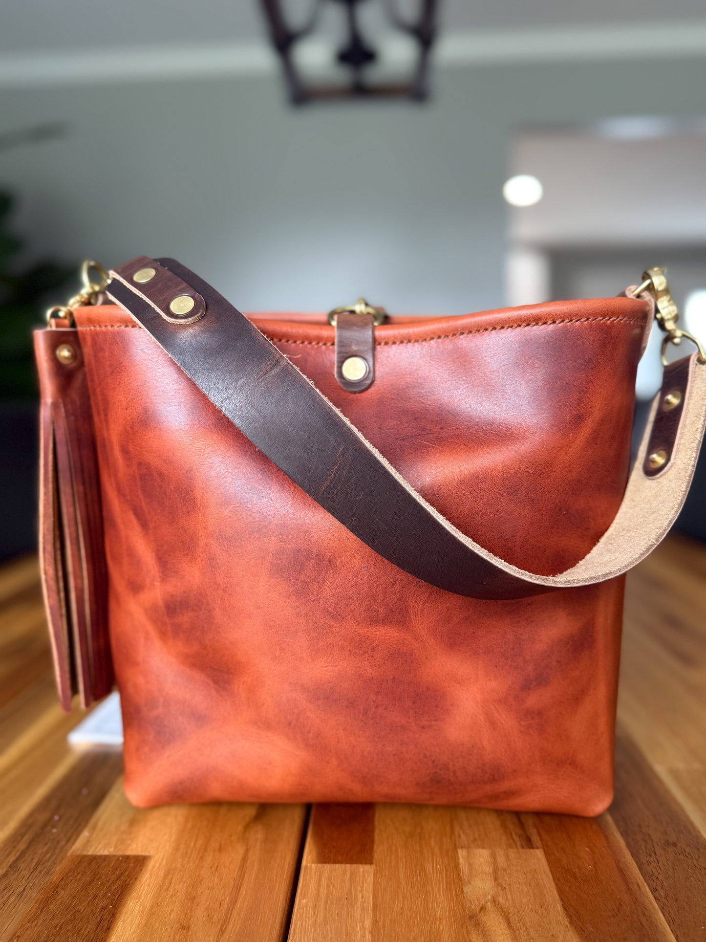 Hobo Bucket in Horween English Tan