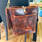 Bennett Bucket in Coffee Full Grain Bison Leather w/Dyed Strap