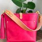 Bennett “shorty” Bucket in Fuscia Vachetta (non-milled)