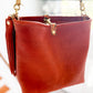 Hobo Bucket in Brick Full Grain Bison w/Candy Strap