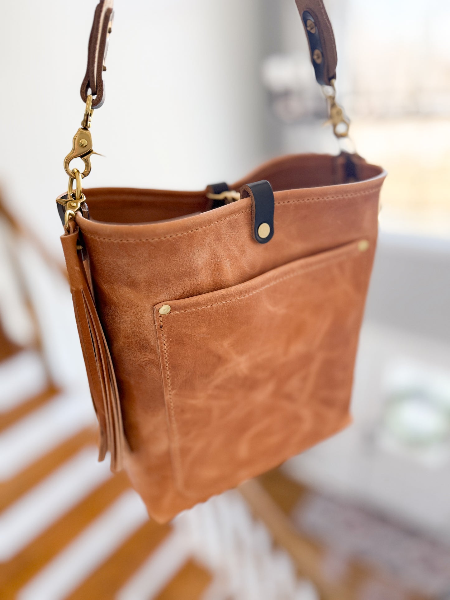 Bennett Bucket in Light Natural Derby Horween