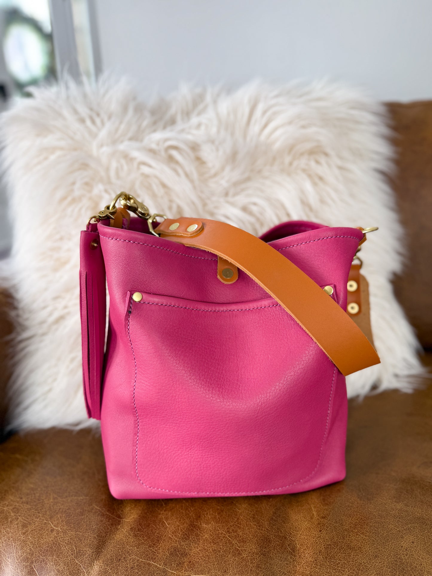 Bennett Bucket in Horween Dearborn Lilla